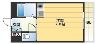 ＪＲ難波駅 徒歩6分 9階の物件間取画像